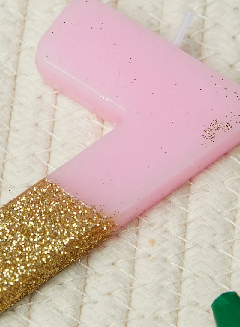 Talking Tables Glitter Number 7 Candle
