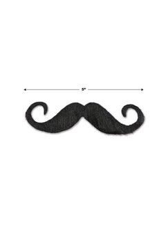 Beistle Handlebar Mustache, Self-Adhesive Fake Hairy 'stache, Halloween Stick on Facial Hair for Pirates, Cowboys, & Mario Costume for Parties, 5” - pzsku/Z3669BE7720BE544B8A55Z/45/_/1740118821/eb639e5b-6896-4e81-b9b2-d0a88699e0b9