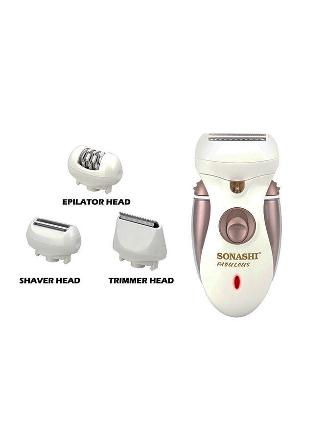 Detachable Shaver Epilator And Trimmer Head With Sharp Stainless Steel Blades Washable Accessories 2 Speed Settings On And Off Switch LED Light Continuous Working Time of 45 Mins  SLD-824 Multicolour - Image 1