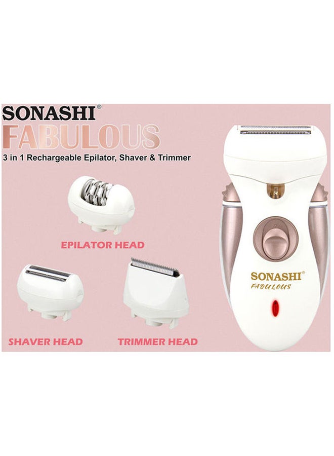Detachable Shaver Epilator And Trimmer Head With Sharp Stainless Steel Blades Washable Accessories 2 Speed Settings On And Off Switch LED Light Continuous Working Time of 45 Mins  SLD-824 Multicolour - Image 5