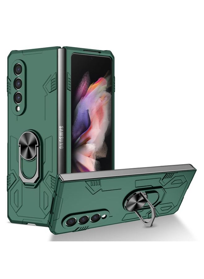 Generic Case Cover For Samsung Galaxy Z Fold3 5G Matte UV Shockproof Phone Case Dark Green 
