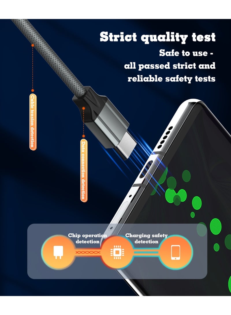 لدنيو كابل بيانات سريع الشحن LC441C بقوة 65 واط من النوع C إلى النوع C بطول 1 متر مع خاصية منع ارتفاع درجة الحرارة - رمادي - Image 5