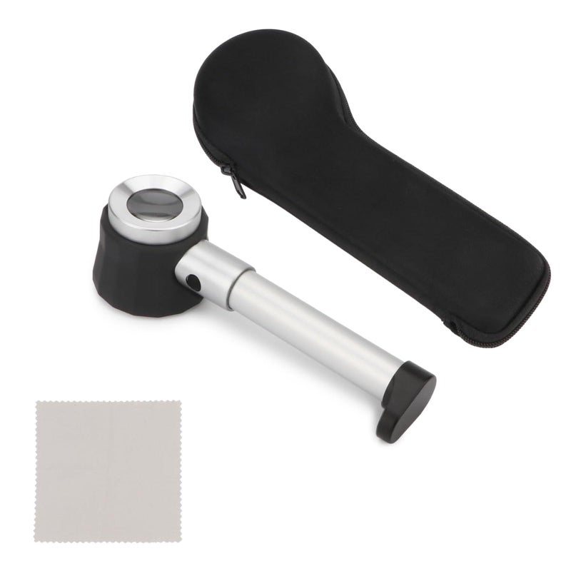 Rongon Jewelers Loupe Magnifiers 10X Magnifying Glass with Light Magnifying Lens with Light Scale and Measure Scale for Jewelry, Seniors Read, Map, Stamps, Macular Degeneration, Inspection - Image 1