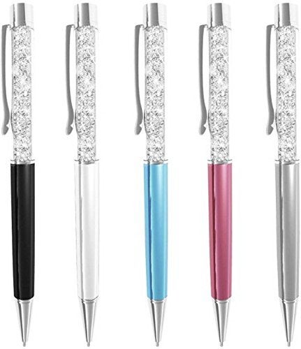 Mayatra's Pack Of 5 Elegant Crystal Ball Point Pens,Multicolor - Image 5