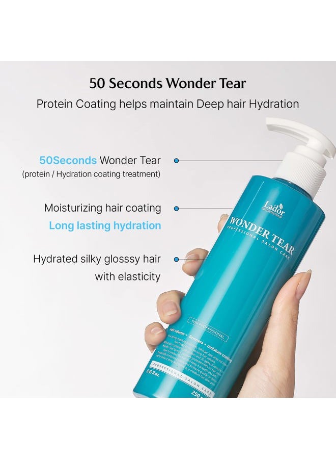 Lador Wonder Tear Deep Conditioning Treatment Mask for Dry Damaged Hair - Moisturizing & Hydrating Protein Keratin Growth Conditioner for Color Treated, Frizzy, Curly Hair 8.45 Fl Oz LADOR Korean - Image 5