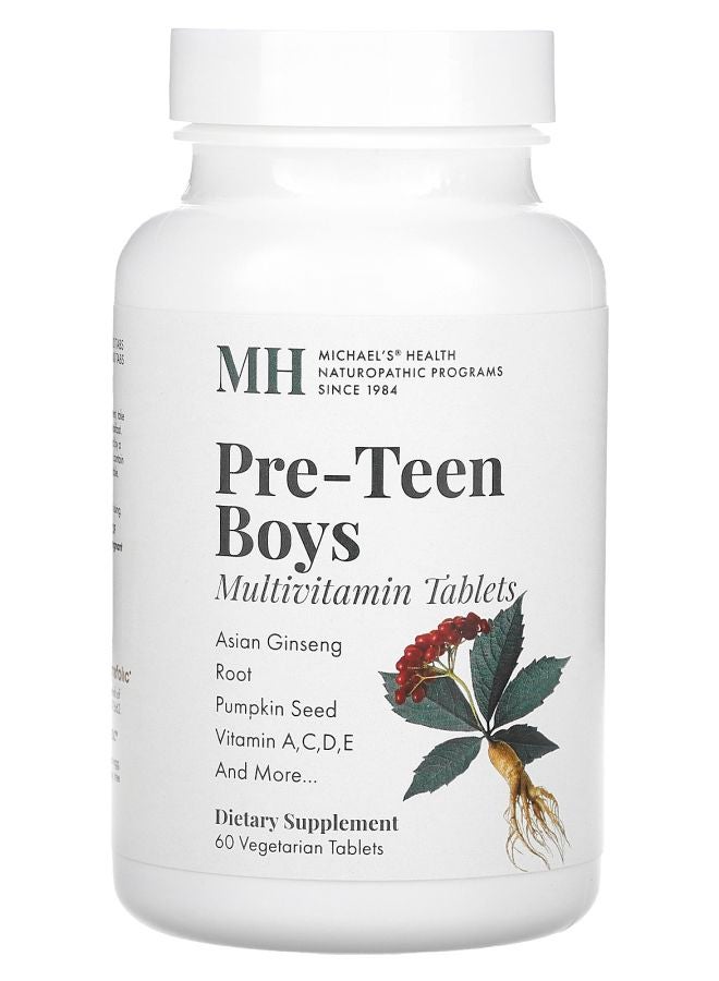 PreTeen Boys Multivitamin 60 Vegetarian Tablets