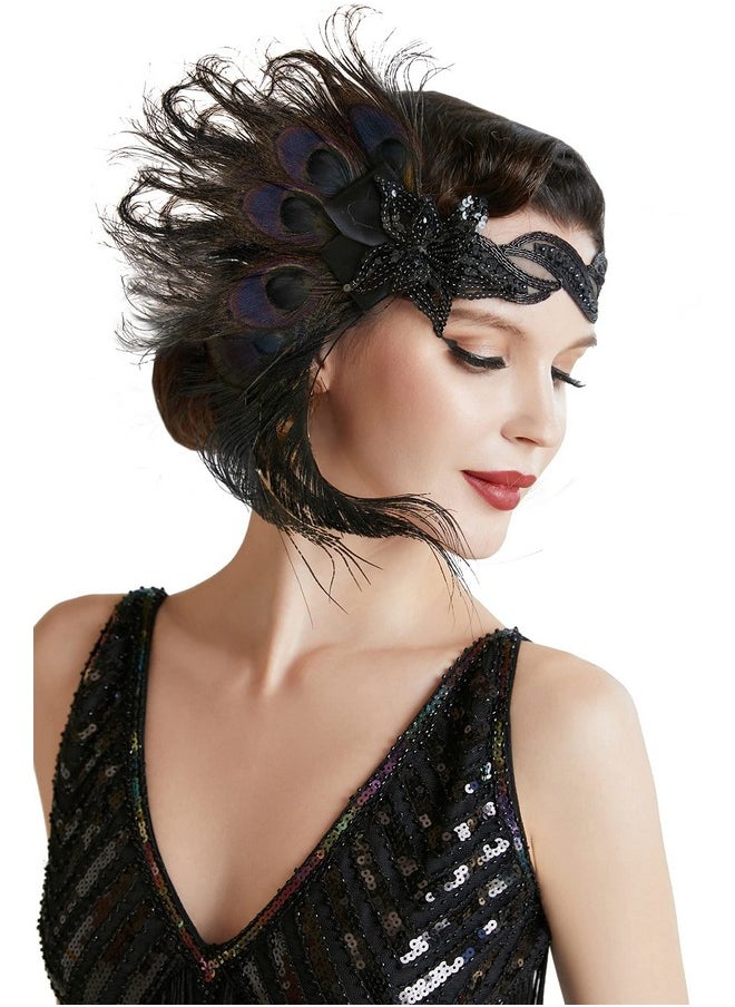 1920S Flapper Headband Peacock Feather Headpiece Gatsby Accessories For Women Sequined Showgirl Headpiec (Style5) - pzsku/Z3669F890961A5073AB17Z/45/_/1718614239/2aa31d98-3cc2-4d65-aefd-7b704e1f9c1d