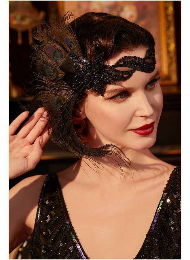 1920S Flapper Headband Peacock Feather Headpiece Gatsby Accessories For Women Sequined Showgirl Headpiec (Style5) - pzsku/Z3669F890961A5073AB17Z/45/_/1718614240/bf193553-73d5-47fd-b80c-6bf4bcec1c6d