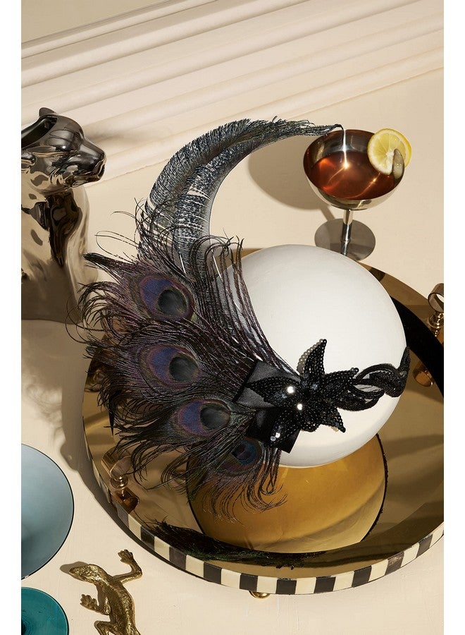 BABEYOND 1920S Flapper Headband Peacock Feather Headpiece Gatsby Accessories For Women Sequined Showgirl Headpiec (Style5) - Image 2