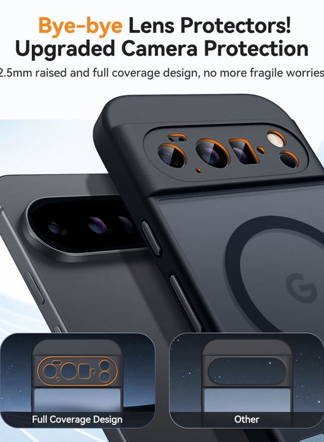 CANSHN Magnetic for Google Pixel 10 Pro XL Case(6.8") with Durable Metal Stand, Upgraded [Full Camera Protection] Translucent Matte Back, Hard Case Cover, Black - Image 4