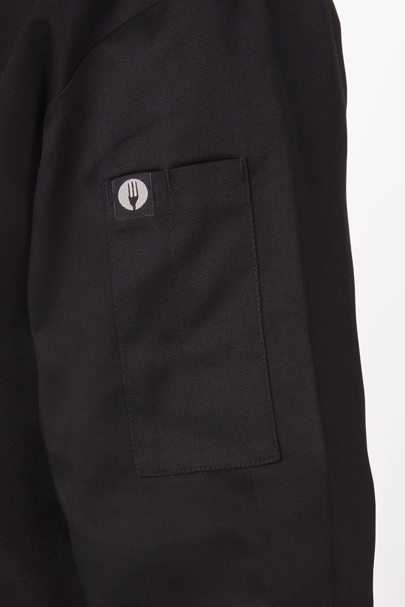 Chef Works Men's Montpellier Chef Coat, Black, Small - Image 5