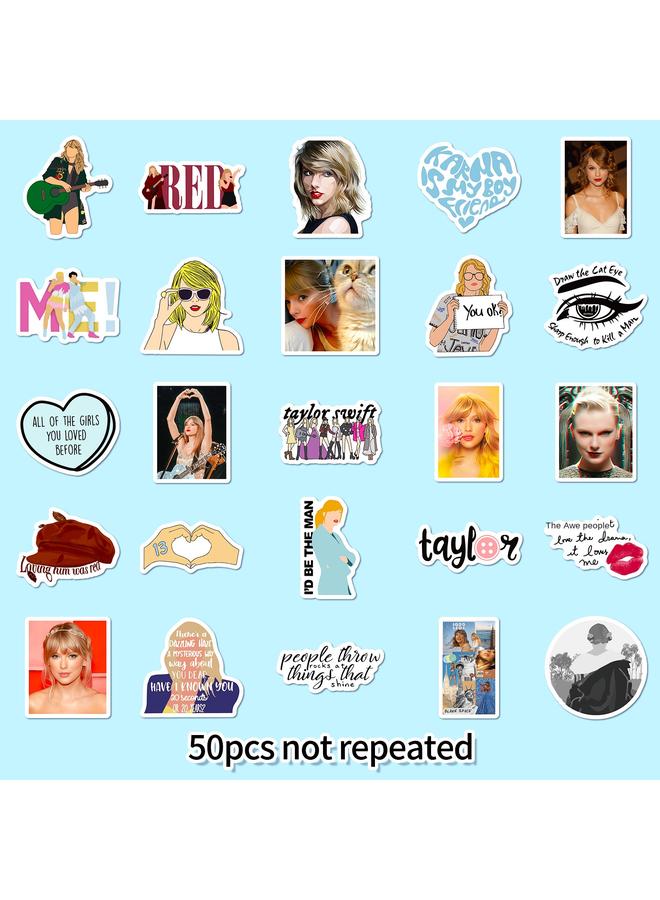 Bluejw 50 Pics Network Singer Taylor Swift Star Stickers Taylor Swift Decorative Stickers - Image 3