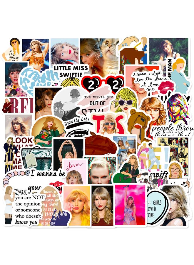 Bluejw 50 Pics Network Singer Taylor Swift Star Stickers Taylor Swift Decorative Stickers - Image 2