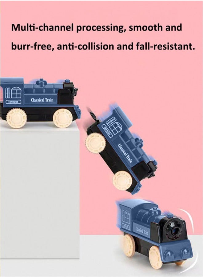 90cm electric rail train playset Electric high-speed rail train toys Assemble the rail train set Model train toys Train toys with tracks Birthday present Toys for boys(blue)