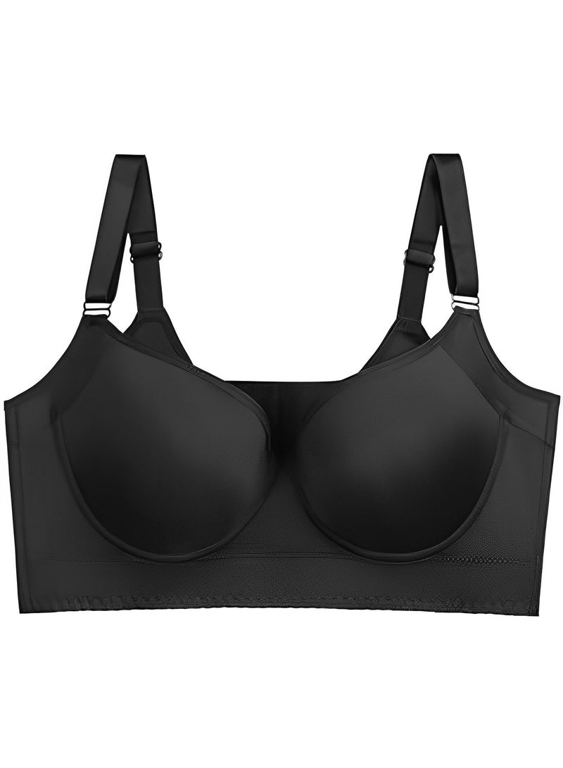 REOCLE Women's Deep Cup Bra Hide Back Fat Full Back Coverage Fashion Bra with Shapewear Push Up Bra Sculpting Uplift Bra Sport Bra - Image 2
