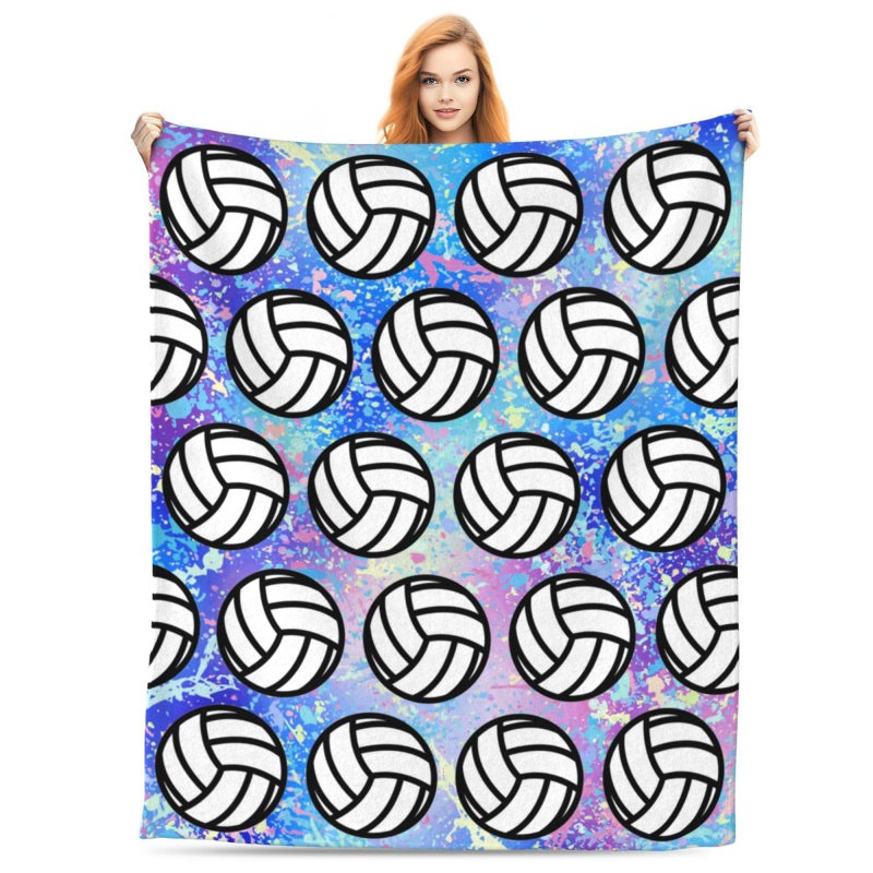 Niopos Volleyball Blankets Volleyball Gifts for Girls 8-12 Volleyball Ball Lovers Soft Kids Throw Blankets Girls Women Volleyball Stuff (Colorful  40x50 inch  Volleyball) - Image 2