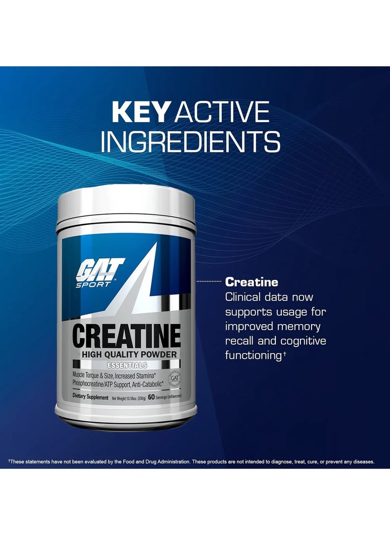 GAT SPORT Creatine Monohydrate Powder - Unflavored - (300g)  - Image 4