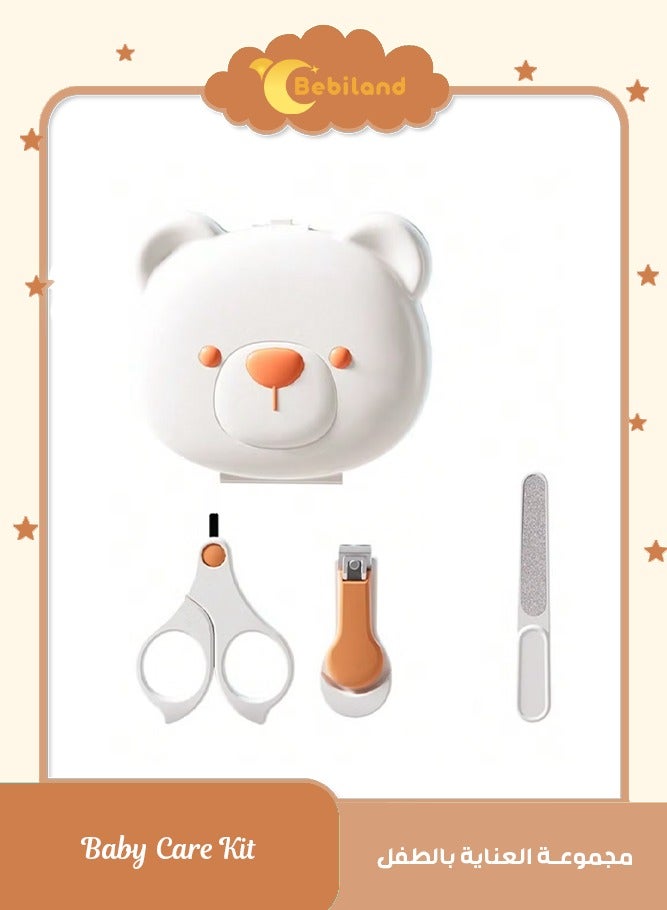 Bebiland Baby Nail Clippers Kit Baby Grooming Set with Nail Clippers, Scissors, Nail File, Baby Care Kit Fingernail Cutter for Baby, Newborn,Infant, Toddler, Kid(Bear) - Image 1