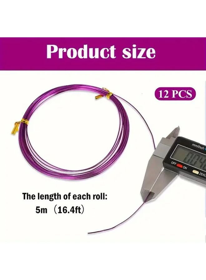 12 Rolls 1 5mm 15 Gauge Flexible Craft Aluminum Wire for DIY Plants and Gardening - Image 3
