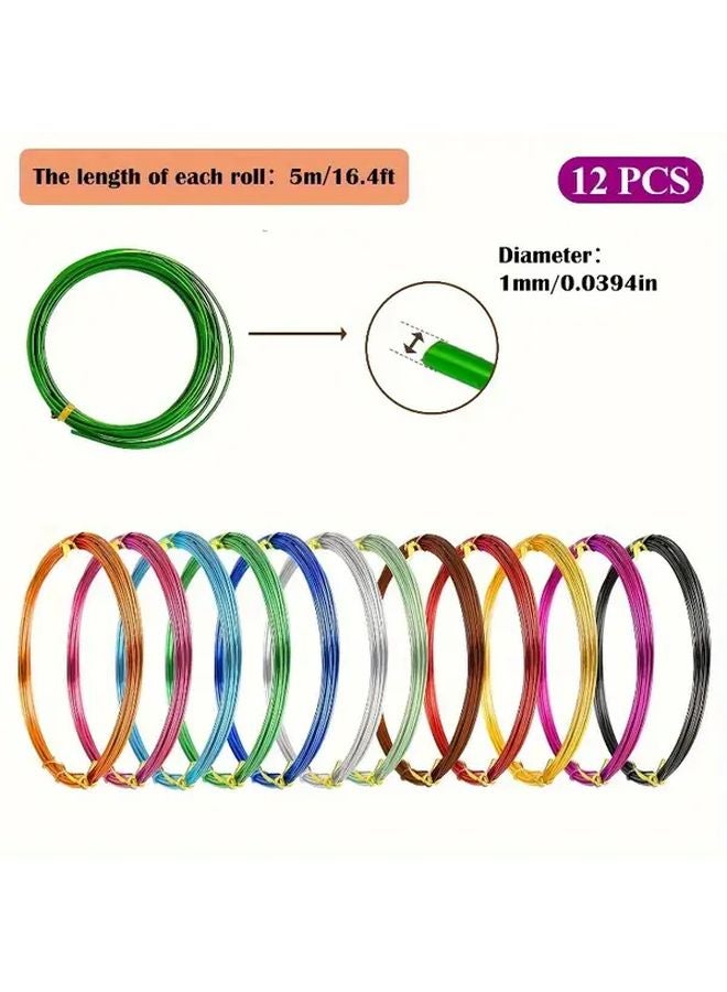 12 Rolls 1 5mm 15 Gauge Flexible Craft Aluminum Wire for DIY Plants and Gardening - Image 4
