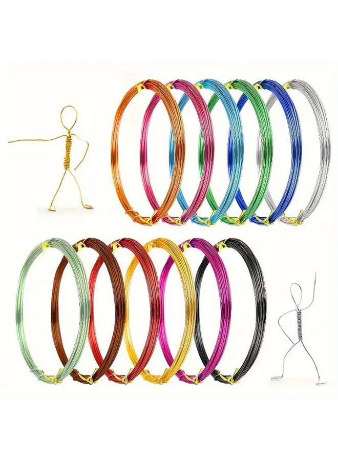12 Rolls 1 5mm 15 Gauge Flexible Craft Aluminum Wire for DIY Plants and Gardening - Image 2
