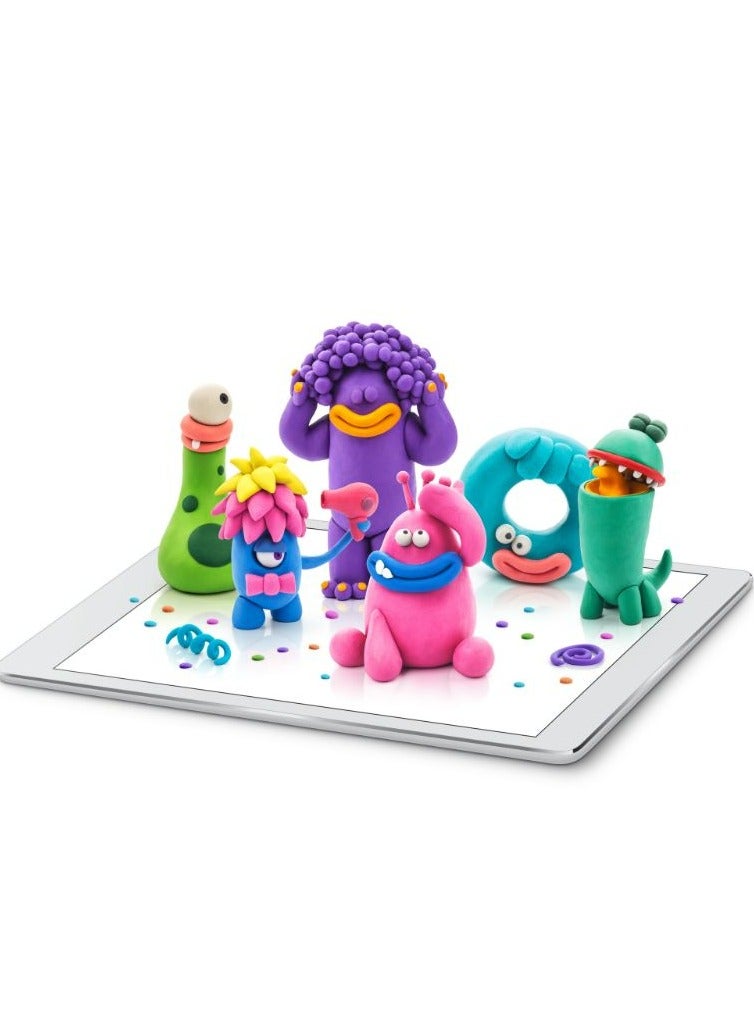HEY CLAY Monsters Set-Colourful Modeling Kids-Air Dry Clay Kit 15 cans and Sculpting Tools with Fun Interactive Instructions App, Multicoloured - Image 5