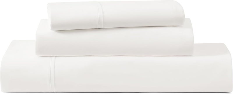 UGG Hedi Twin XL Sheet Set 3-Piece Luxury Cooling Sheets Deep Pockets Premium Bedding with 1 Pillow Sham Machine Washable Soft Lightweight Bed Set for Dorm Essentials & College Bedding, Twin XL, White - Image 1