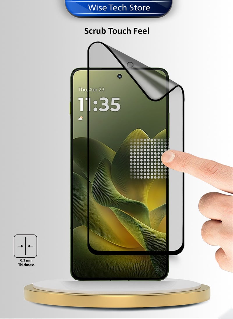 Wtech Motorola Edge 70 5G 2025 Premium Nano Ceramic Full Glue Full Cover Matte Flexible Screen Protector (MSCNMN) - Clear/Black - Image 4