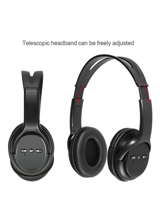 سماعات بخاصية البلوتوث بتصميم يغطي الأذن ومزودة بميكروفون أسود - Image 2