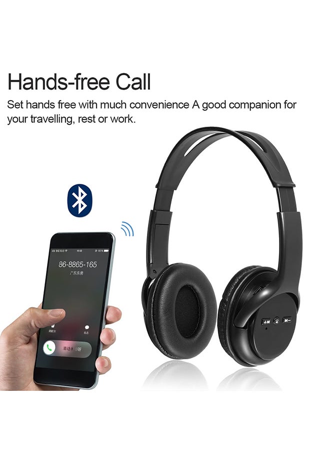 سماعات بخاصية البلوتوث بتصميم يغطي الأذن ومزودة بميكروفون أسود - Image 5