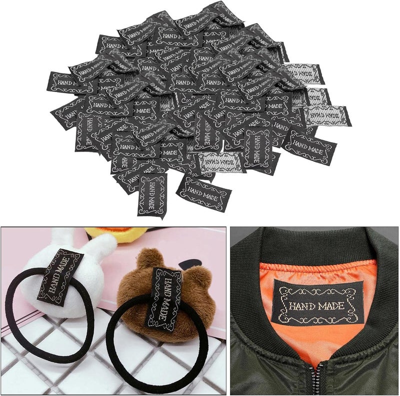 كلاراكو 100 قطعة من ملصقات الكلمات الإنجليزية المصنوعة يدويًا، مناسبة لخياطة الملابس والأقمشة، مزينة بشريط مطرز، مثالية للأعمال اليدوية والخياطة وسجل القصاصات وتزيين الملابس - كلمات فضية - Image 4