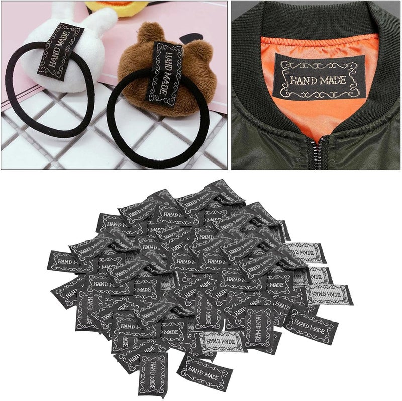 كلاراكو 100 قطعة من ملصقات الكلمات الإنجليزية المصنوعة يدويًا، مناسبة لخياطة الملابس والأقمشة، مزينة بشريط مطرز، مثالية للأعمال اليدوية والخياطة وسجل القصاصات وتزيين الملابس - كلمات فضية - Image 2