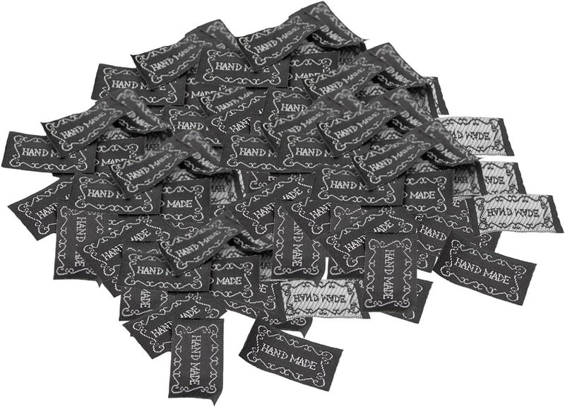 كلاراكو 100 قطعة من ملصقات الكلمات الإنجليزية المصنوعة يدويًا، مناسبة لخياطة الملابس والأقمشة، مزينة بشريط مطرز، مثالية للأعمال اليدوية والخياطة وسجل القصاصات وتزيين الملابس - كلمات فضية - Image 1