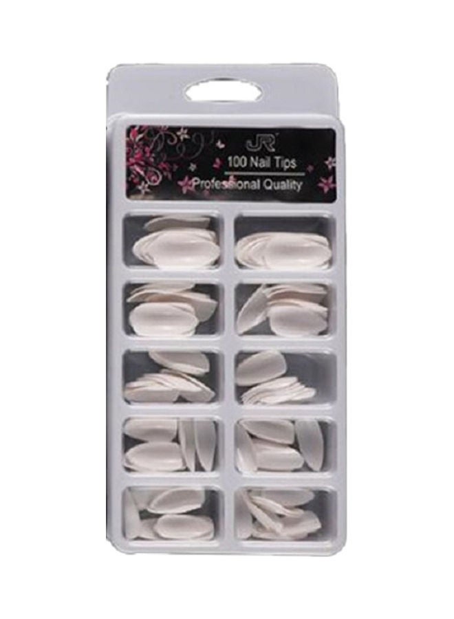 JR 100 Pcs False Nail Tips Set - Professional Acrylic Gel Extension - Image 1