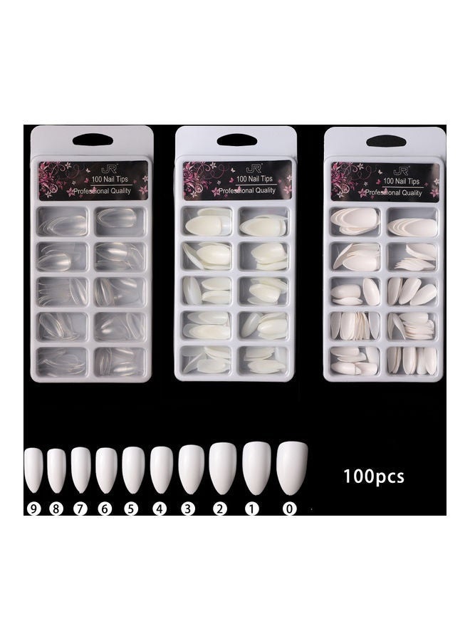 JR 100 Pcs False Nail Tips Set - Professional Acrylic Gel Extension - Image 4