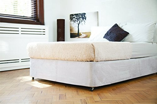 Belledorm Box Spring Cover - Transform Your Bed with This Fully Elasticated Faux Suede & Stretch Wrap-Around 4 Sides Bed Skirt (Linen, Twin/Twin XL) - Image 4