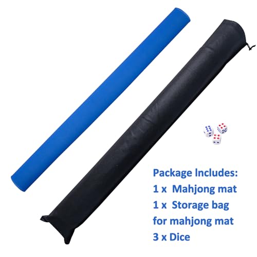 GUSTARIA Large Mahjong Mat with Black Carrying Bag (Blue,31.5 inches), Anti Slip and Noise Reduction Table Cover for Mahjong, Poker, Card Games, Dominoes, Board Games, Slip Resistant Mat - Image 4