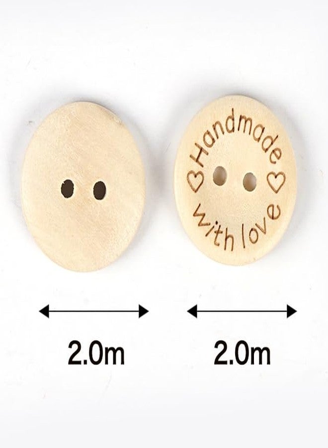 شينكو كرافت أزرار خشبية مصنوعة يدوياً بحب من تشينكو كرافت، 100 قطعة، مقاس 20 مم (3/4 بوصة)، أزرار خياطة يدوية (مصنوعة يدوياً بحب، (20 مم (3/4 بوصة)) - Image 4
