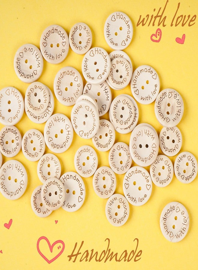 شينكو كرافت أزرار خشبية مصنوعة يدوياً بحب من تشينكو كرافت، 100 قطعة، مقاس 20 مم (3/4 بوصة)، أزرار خياطة يدوية (مصنوعة يدوياً بحب، (20 مم (3/4 بوصة)) - Image 3