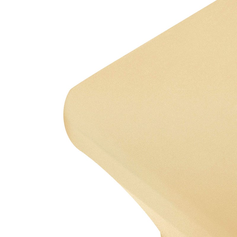 Peomeise 4FT Spandex Table Cover Rectangular Stretch Spandex Tablecloth (Champagne 4FT) - Image 5