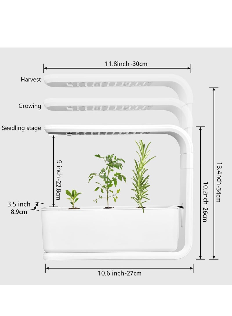 Generic Hydroponics Growing System Kits,  3 Pods Indoor Smart Garden with Full Spectrum LED Grow Lights Hydroponic Planting Herbs Pots/Height Adjustment,White - Image 3