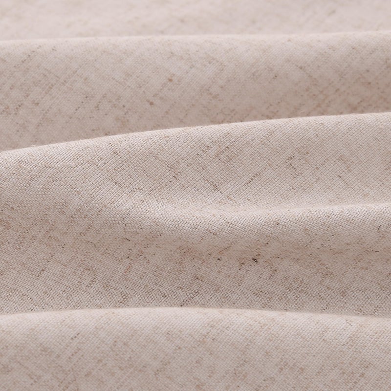 Aersas Oatmeal Pinch Pleat Linen Curtains 96 Inch Length 2 Panels Set for Bedroom Dinging Room Semi Sheer Boho Farmhouse Neutral Window Curtains 96 Inches Long for Living Room Nursery 40x96 - Image 3