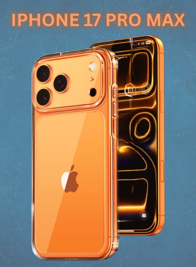 iPhone 17 Pro Max Clear/Transparent Case Cover with Military Grade Protection | Non-Yellowing TPU | Full Camera Lens Guard | Ultra Slim Extra | Raised Edge Clear - Image 1