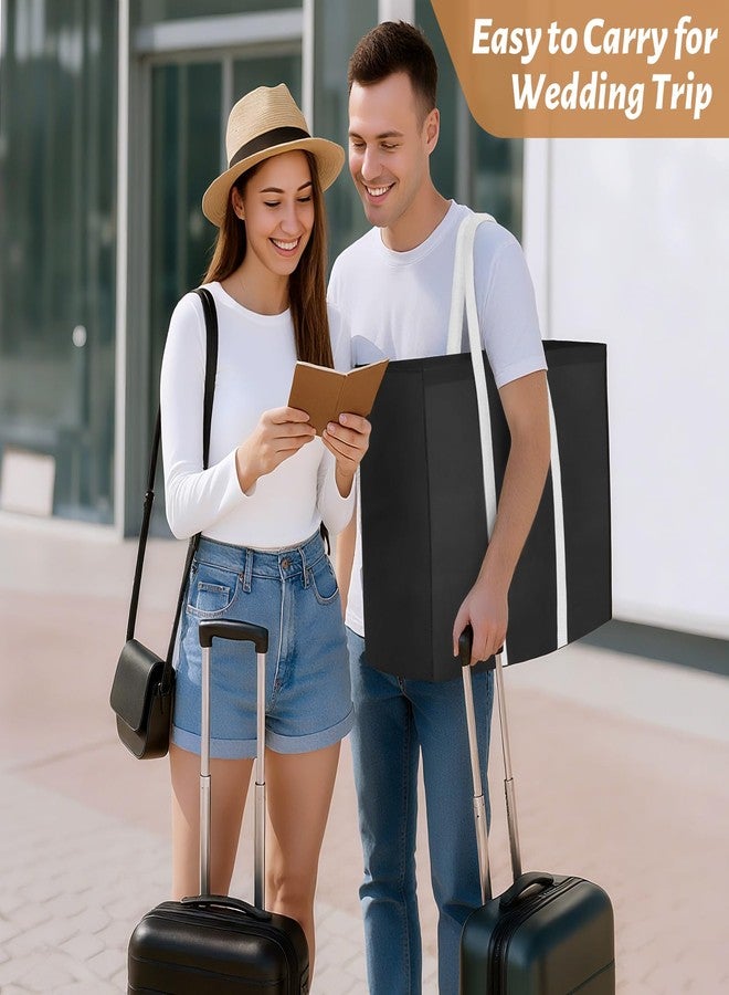 KEETDY Portable 70" Wedding Dress Garment Bag Travel with Bride Tote Bag 8'' Gusseted Hanging Dress Bags for Gowns 4 Pockets Long Dresses Storage for Women Clothes, Black - Image 3