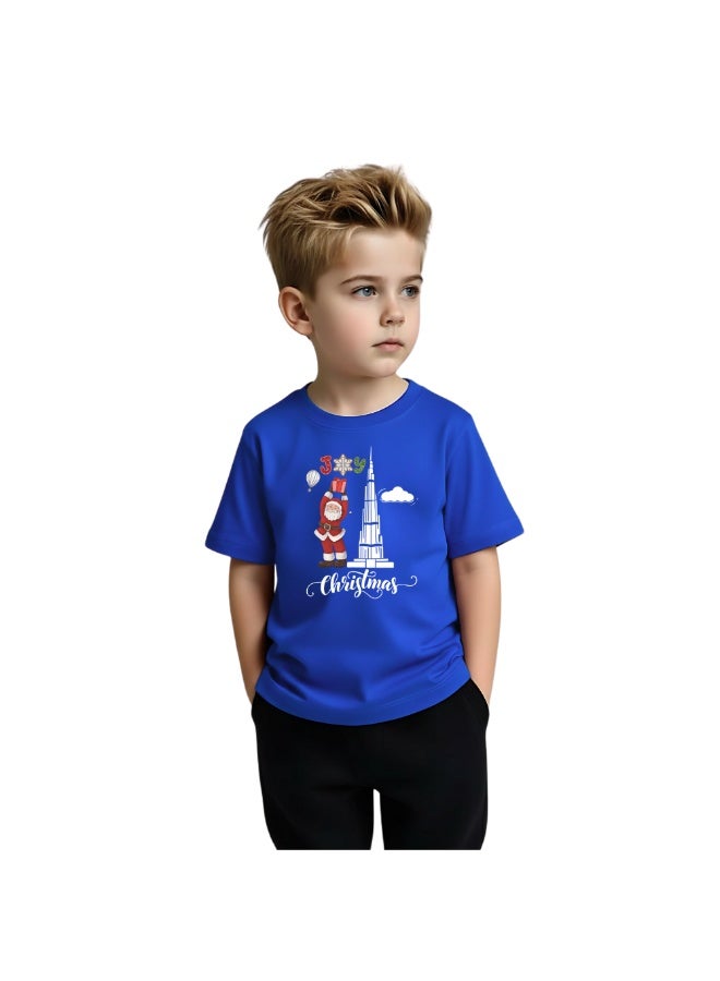 برينت شوب فور مي تي شيرت عيد الميلاد سانتا للأولاد - تي شيرت احتفالات الأطفال - رقبة دائرية وأكمام قصيرة تي شيرت قطني، ملابس يومية - Image 3