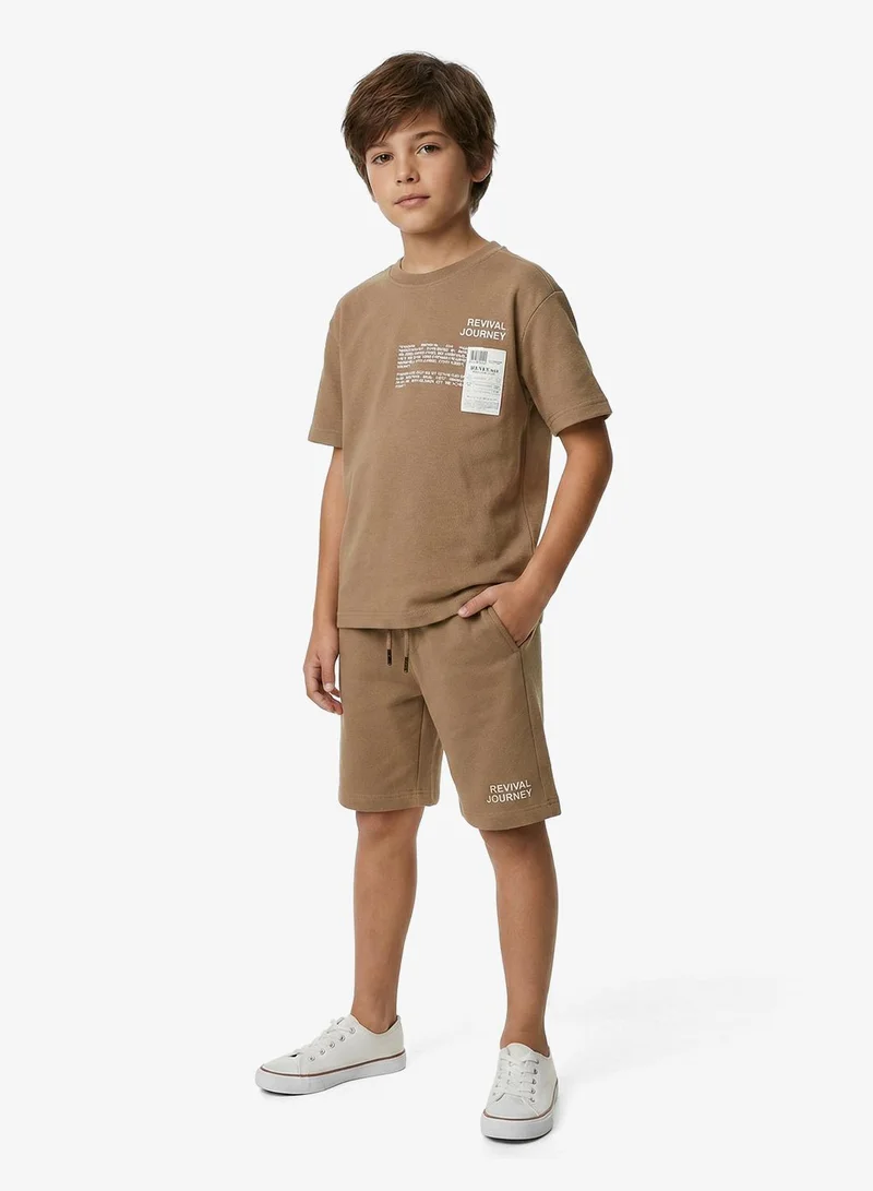 Ripples Boys Drop Shoulder T-shirt & Shorts Set