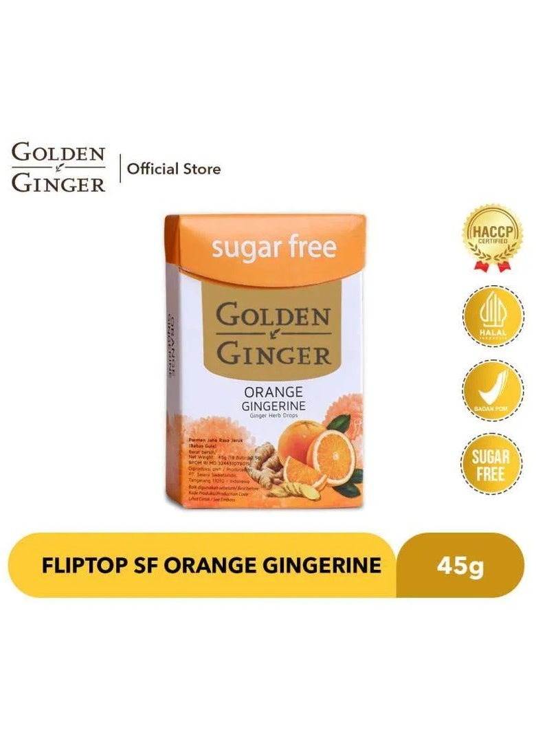 GOLDEN GINGER Orange Ginger Sugar Free, sore throat 45g  - Image 3
