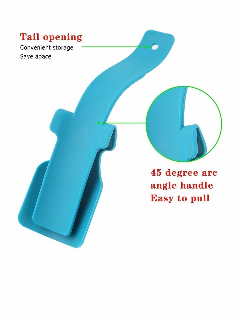 Lazy Shoe Assistant, Portable Sock Slider Handle Shoehorn, One Size Fits The Elderly And For Daily Use (Blue)  - Image 2