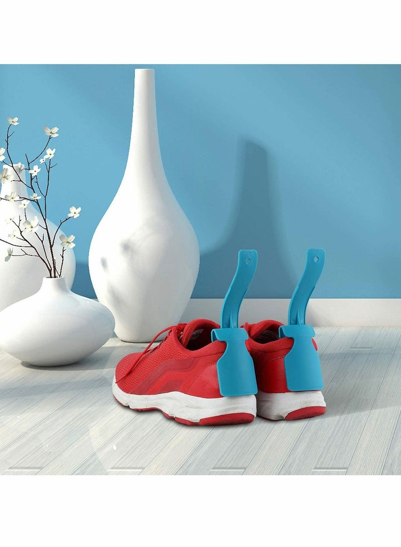 Lazy Shoe Assistant, Portable Sock Slider Handle Shoehorn, One Size Fits The Elderly And For Daily Use (Blue)  - Image 5