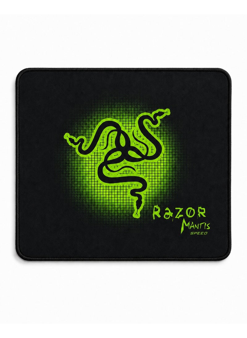 Razor Compact Gaming Mouse Pad for Laptop and Desktop - 25 x 21 cm Black and Green - Image 1